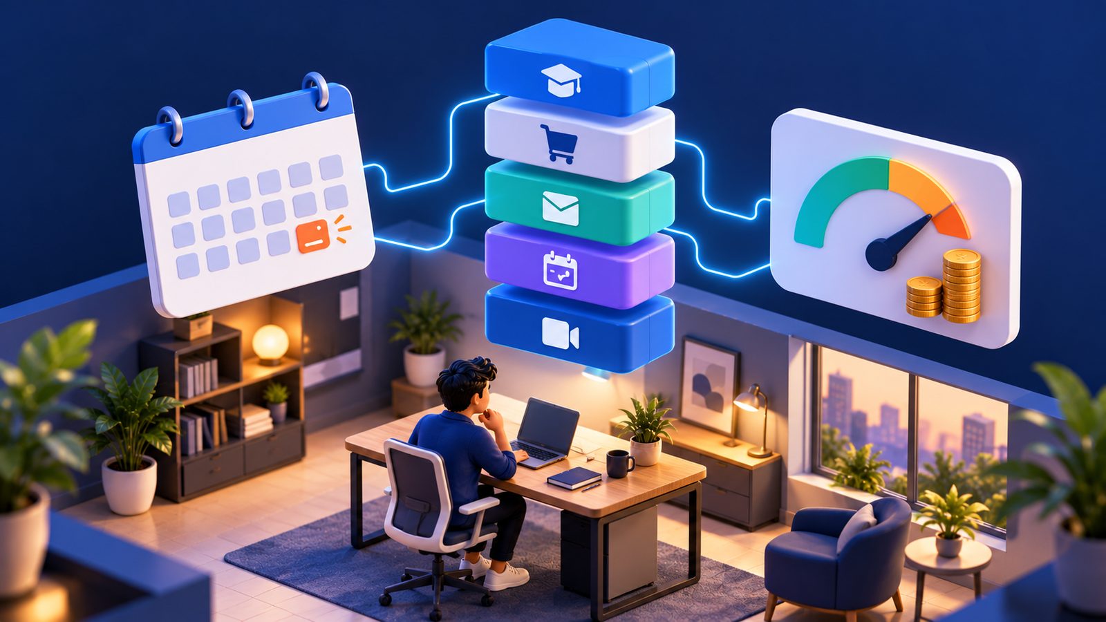 Custom illustration for AppSumo Black Friday Playbook for Small-Business Software Stacks