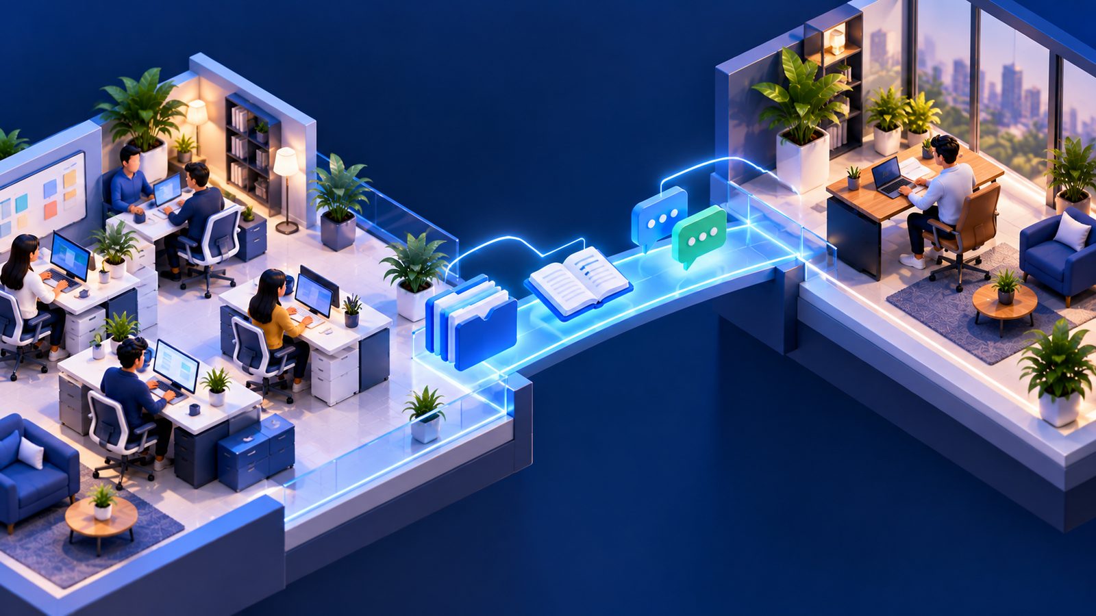 Custom illustration for FuseBase AppSumo Deal: Client Portals and Knowledge Bases for Agencies